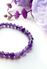 very nice handmade natural Amethyst baby birthstone bracelet